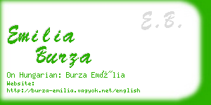 emilia burza business card